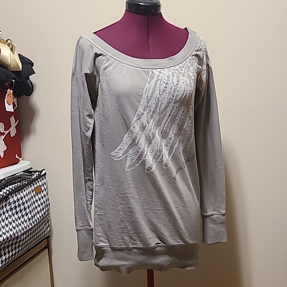 Gray Angel Wing Sweater